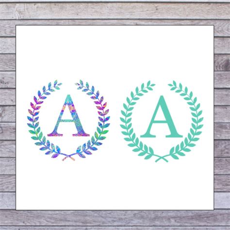 Single Letter Monogram Decal Monogram Car Decal Car Monogram Decal ...