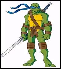 How to Draw Teenage Mutant Ninja Turtles Cartoon Characters : Drawing ...