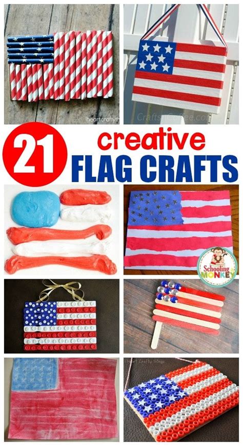 Celebrate your love of America with these fun flag crafts for kids! These patriotic crafts are ...