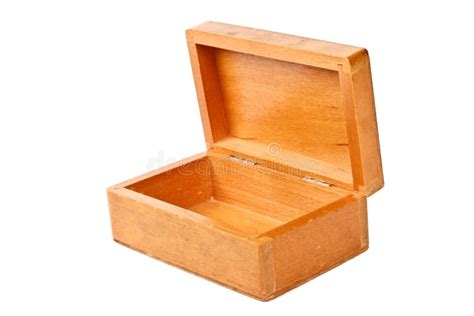 Empty Open Wooden Box Isolated Stock Photo - Image of open, empty: 7115434