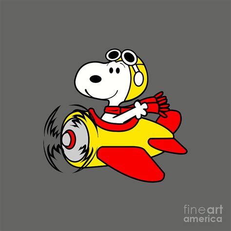 Snoopy Fly Airplane - Snoopy Drawing by Elizabeth J Campbell - Fine Art ...