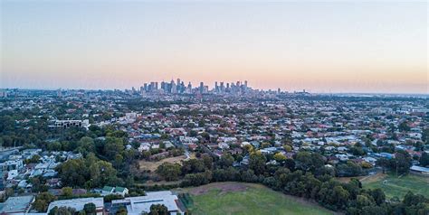 "Melbourne Skyline At Dusk" by Stocksy Contributor "WAA" - Stocksy