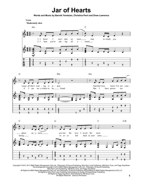 Jar Of Hearts by Christina Perri - Solo Guitar - Guitar Instructor