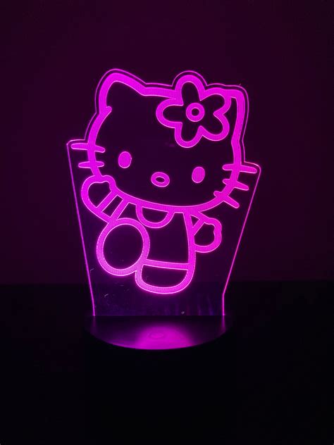 Hello Kitty Jumping 7 Color LED Lamp Night Light Kids Toy | Etsy