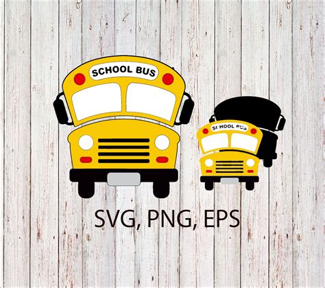 School Bus SVG Cricut cut layered files Silhouette. PNG | Etsy