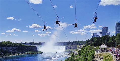 Wild Play Element Parks has set up not one zipline, but four lengthy ziplines across Niagara ...