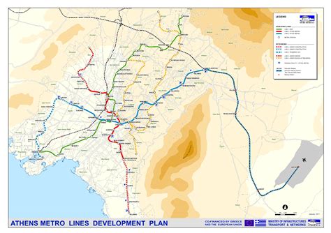 Athens metro map, Greece