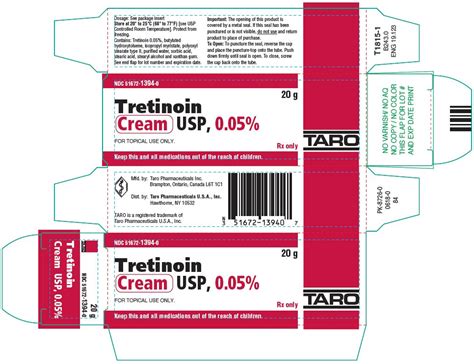 Tretinoin Cream - FDA prescribing information, side effects and uses