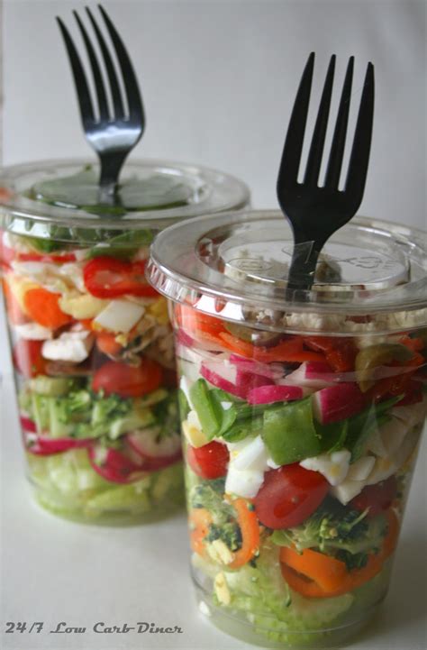 24/7 Low Carb Diner: Chopped Salad in a Cup