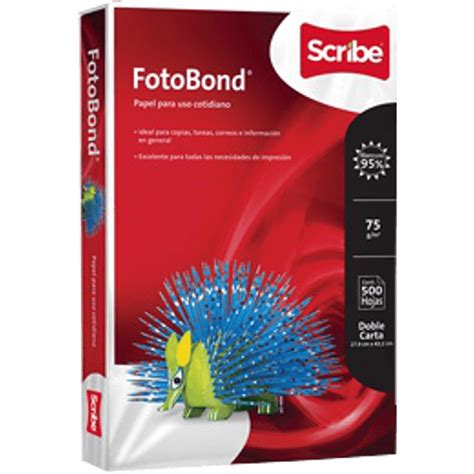 Papel doble carta de 75 gms, bond blanco, paquete c/500 h...