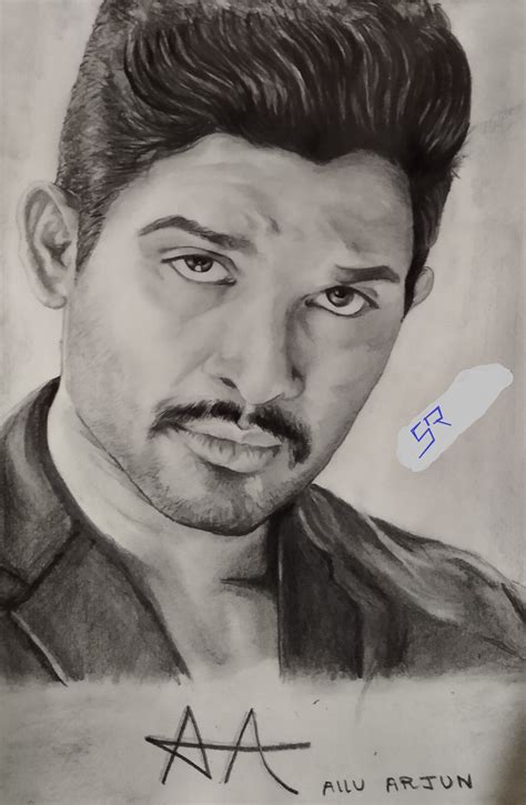 Allu Arjun sketch. | Beautiful pencil sketches, Celebrity portraits drawing, Pencil sketch portrait