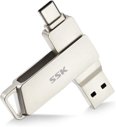 SSK 64GB USB C Flash Drive 150MB/s Transfer Speed Dual Connectors 2 in ...