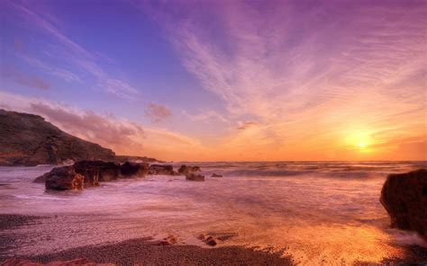 Evening Seascape Sunset MacBook Air Wallpaper Download | AllMacWallpaper