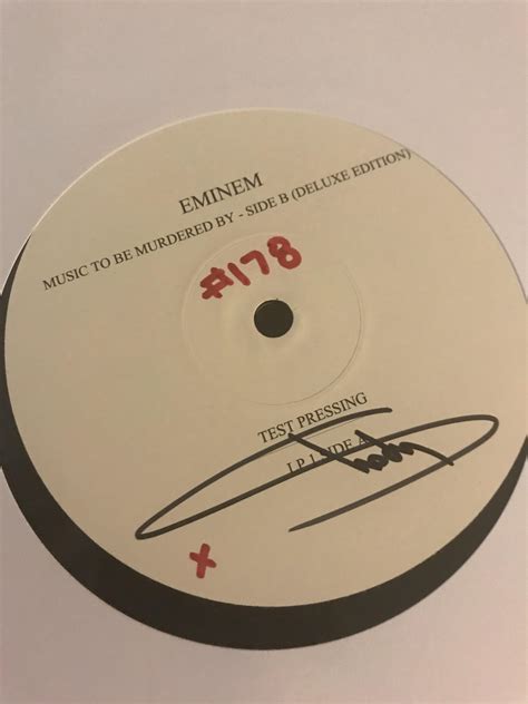 Signed test press just arrived, my first Eminem autograph and I’m excited!! : r/Eminem