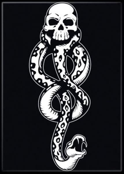 Harry Potter Dark Mark Death Eater Snake Skull Refrigerator Magnet, NEW ...