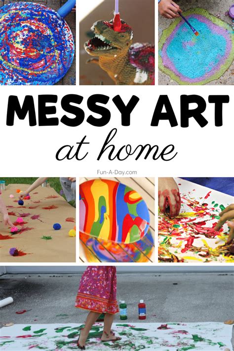 Messy Play Ideas at Home That Don't Require Too Many Materials - Fun-A-Day!