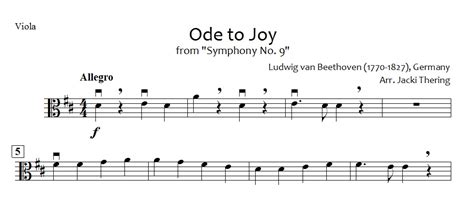 Teaching Elementary Orchestra : Ode to Joy Arrangement