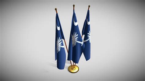 South Carolina Flag Pack - Buy Royalty Free 3D model by dragosburian ...