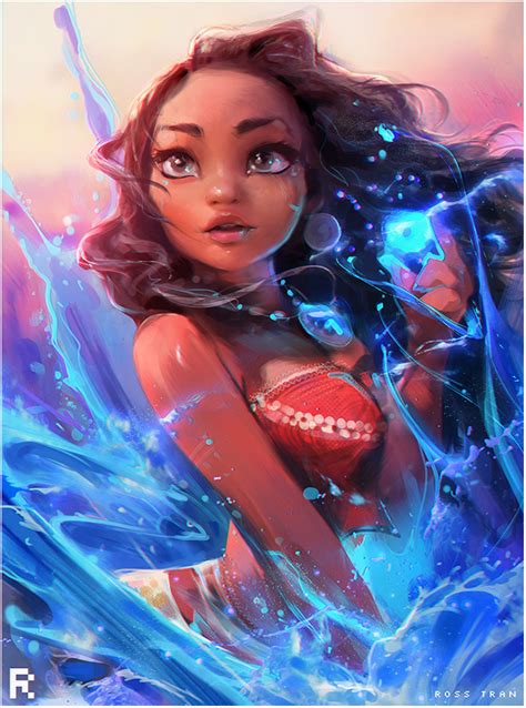 RossDraws - Here’s my painting of Moana I did from the...