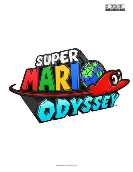 Super Mario Odyssey Logo- Nintendo Coloring - Super Fun Coloring