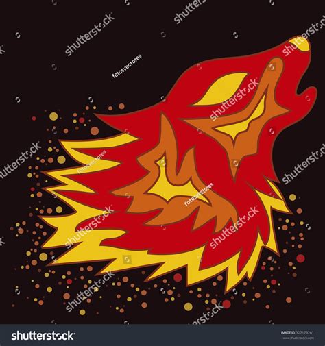 Tattoo Fire Wolf Vector Illustration: เวกเตอร์สต็อก (ปลอดค่าลิขสิทธิ์ ...