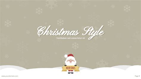 Free Powerpoint template & Google Slides theme for Christmas Greetings