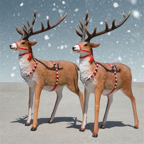 Reindeer Christmas Decorations Indoor Images : Large Pre Lit Christmas Reindeer Decoration ...