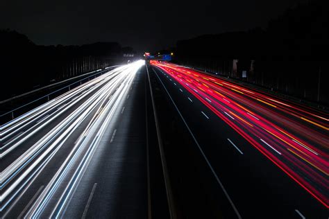 Light Trails on Highway at Night · Free Stock Photo