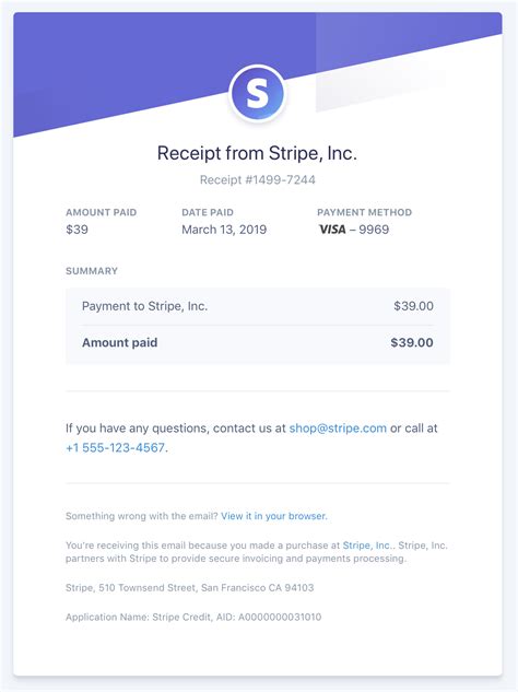 Provide receipts | Stripe Documentation