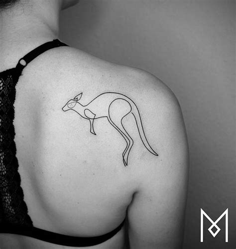 Mo Ganji kangaroo tattoo Line Art Tattoos, Tatoo Art, Small Tattoos ...