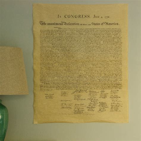 Declaration of Independence Full Size Reproduction