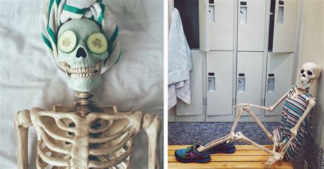 This Skeleton Is Basically Any Girl On Instagram | Instagram, Kids laughing, Holiday pictures