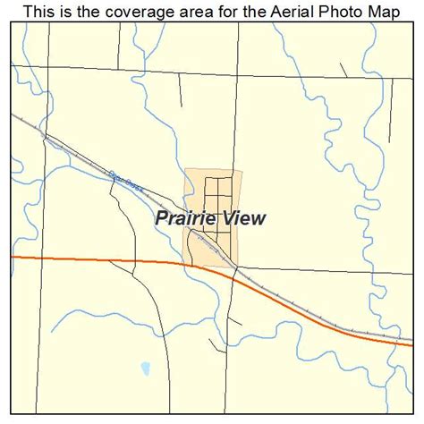 Aerial Photography Map of Prairie View, KS Kansas