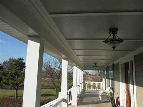 Hardie Smooth Panel w/ Hardie Crown | Lake houses exterior, House exterior, Porch ceiling