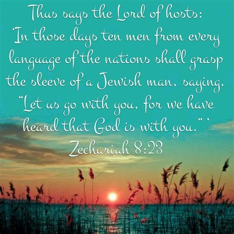 Zechariah 8:23 | Youversion bible, Lord of hosts, Jewish men