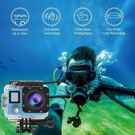 Nanotech กล้องกันน้ำ ถ่ายใต้น้ำ 1080P Action camera wifi sports camera ...