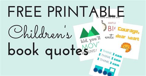 Free Printable Children's Book Quotes - Jules & Co