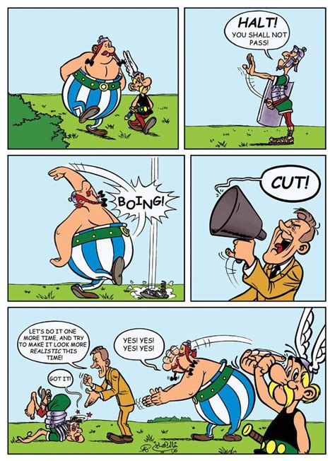 Asterix!! The guy with the megaphone is Albert Uderzo, the artist who ...