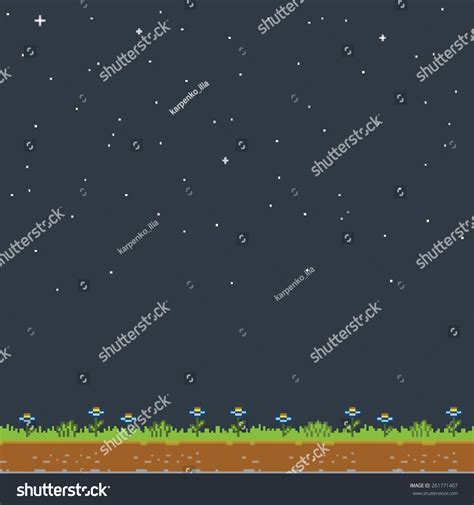 Vector Pixel Art Night Stars Stock Vector 261771407 - Shutterstock