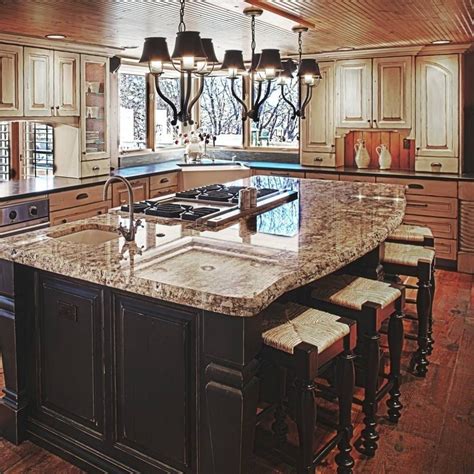 Kitchen Island With Granite Top And Breakfast Bar - Foter