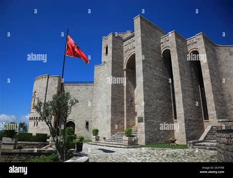 Kruja, Kruje, Albania, the Skanderbeg Museum in the environs of the ...