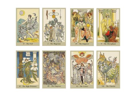 Victorian Art Tarot Deck. Vintage Illustration Tarot Cards - Etsy