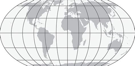 Flat World Map With Latitude And Longitude