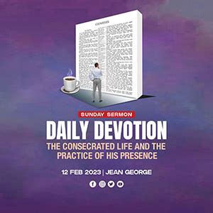 Daily Devotion - The Consecrated Life And The Practice Of His Presence ...