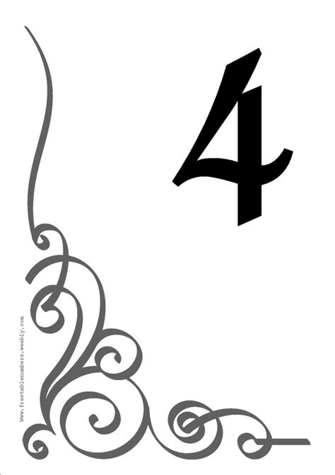 FREE Flourish printable DIY Table Numbers - Free Table Numbers