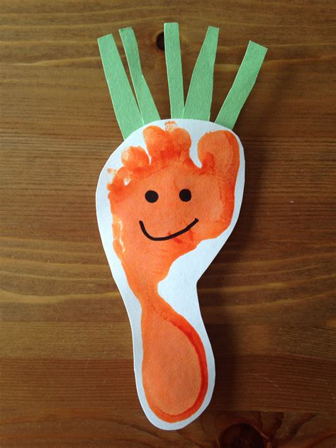 Carrot Footprint Craft - Gardening Craft - Vegetable Craft - Preschool Craft Kids Crafts ...