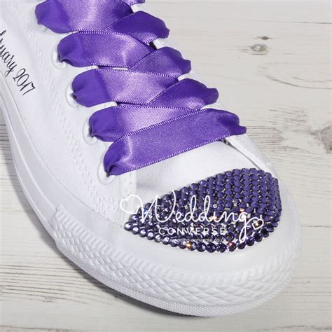 Bling Custom Converse l Purple Custom Crystal Converse