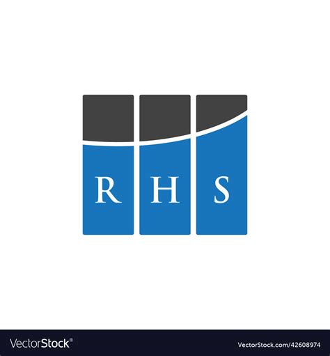 Rhs letter logo design on white background Vector Image