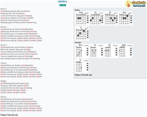 Chord: Wildfire - tab, song lyric, sheet, guitar, ukulele | chords.vip