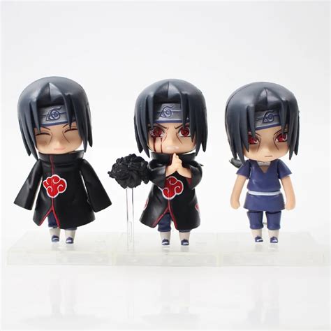 3pcs/lot Naruto Shippuden Uchiha Itachi Mini Q Version Figurine PVC Action Figure Collection ...